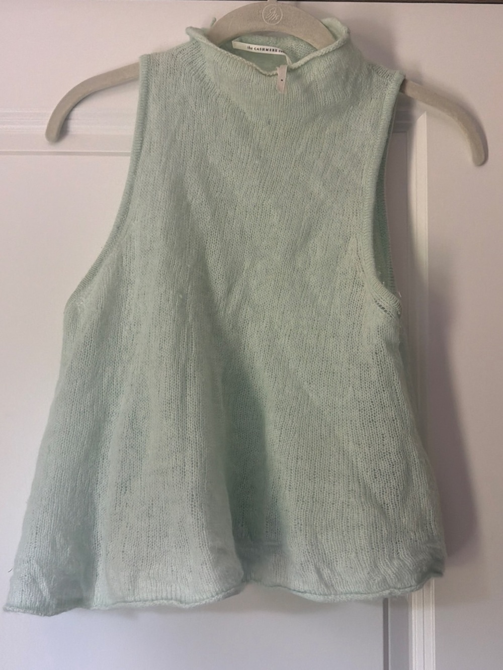 Anthropologie Mint Sleeveless Mock Neck Knit Tank
